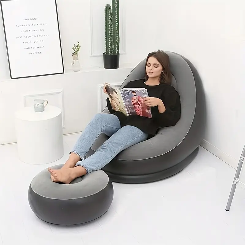 Silla inflable con reposapies