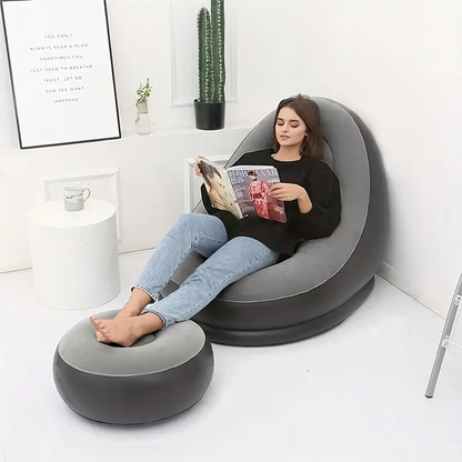 Silla inflable con reposapies