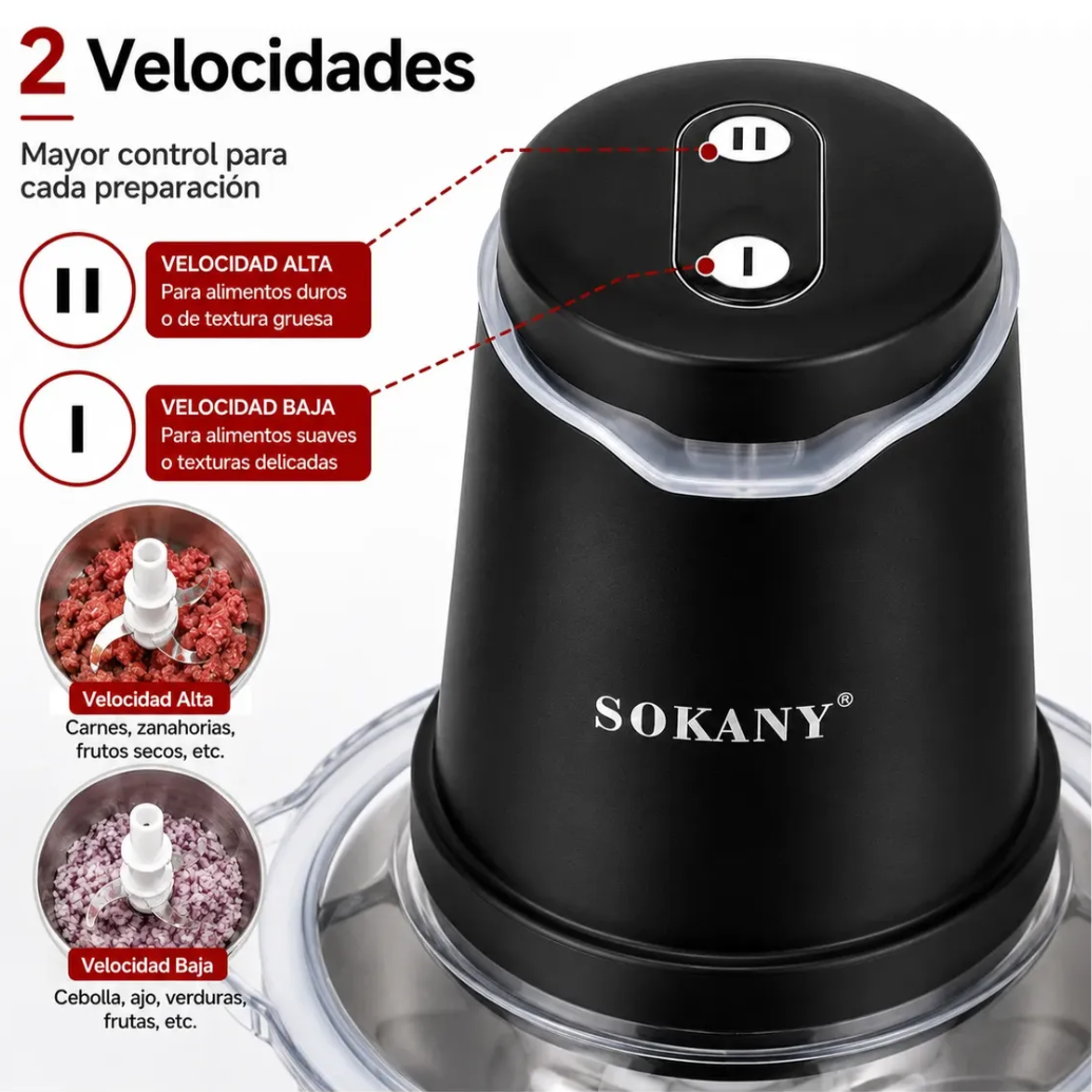 Picador Eléctrico Sokany 2 en 1