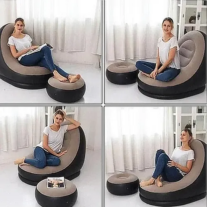 Silla inflable con reposapies