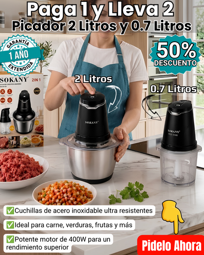 Picador Eléctrico Sokany 2 en 1