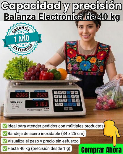 Balanza Electrónica Digital de 40KG
