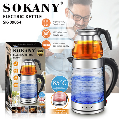 Hervidora de vidrio doble SOKANY