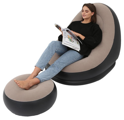 Silla inflable con reposapies