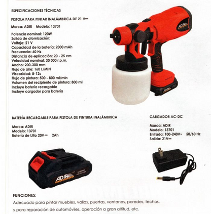 Pistola para pintar pulverizadora