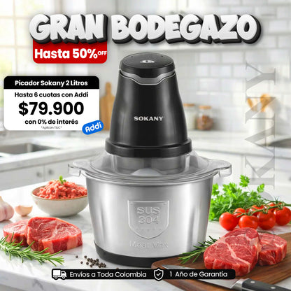 Picatodo Electrico Sokany 400W 2 Litros SK-7020